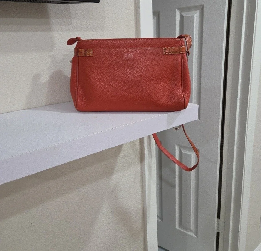 Brighton Loretta French Kiss Women's Red Leather Crossbody Bag with Heart Accent